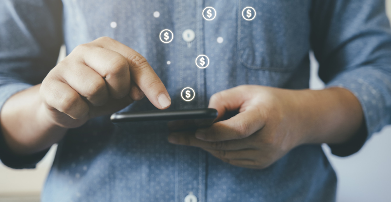 person using cellphone