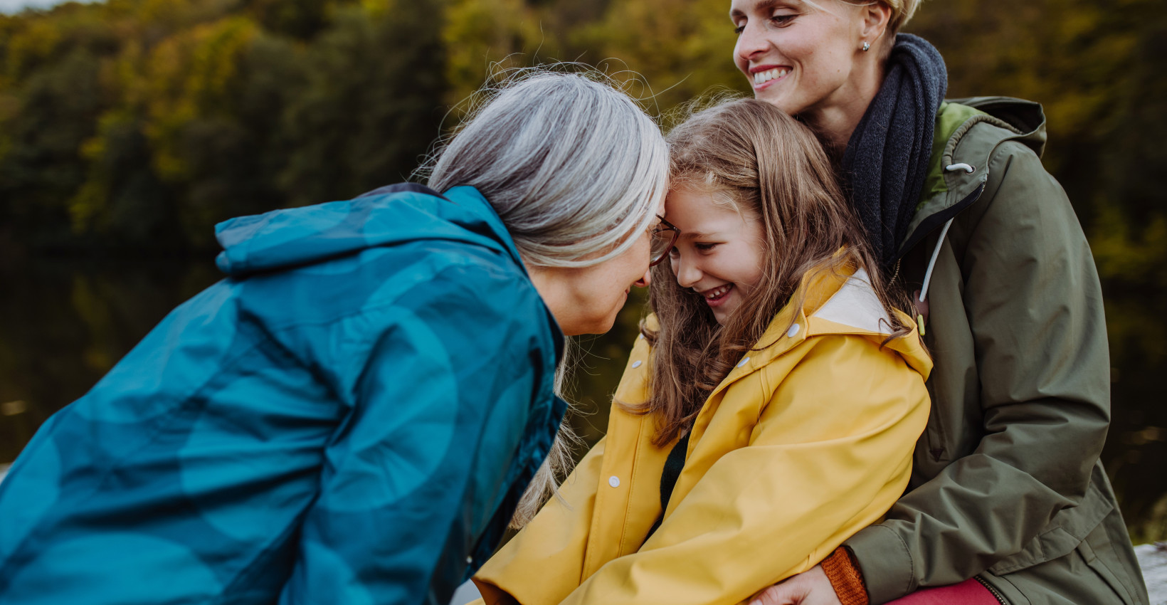 3 generations of women laughing