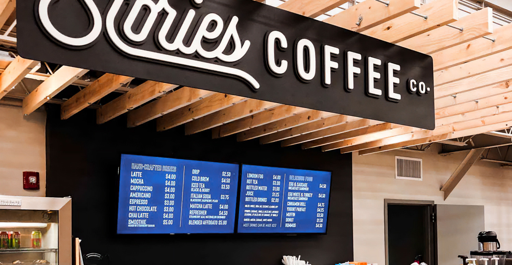 Stories Coffee sign