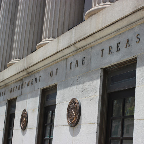 The treasury building in DC