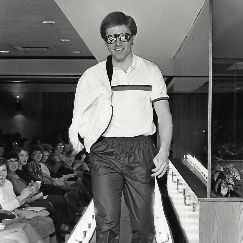 LG Searcey participates in a fashion show