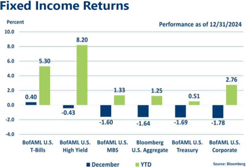 Graph of December 2024 Fixed Income Indices