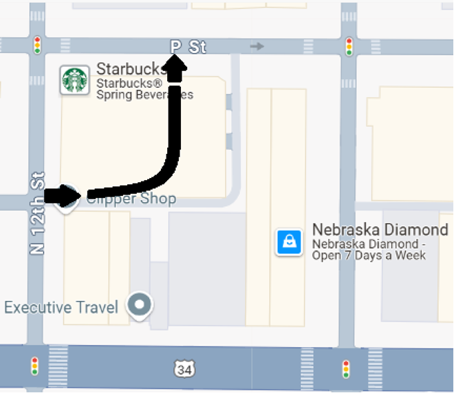 a map shows directions of how to use ubt's video atm