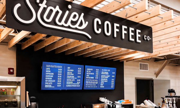 Stories Coffee sign