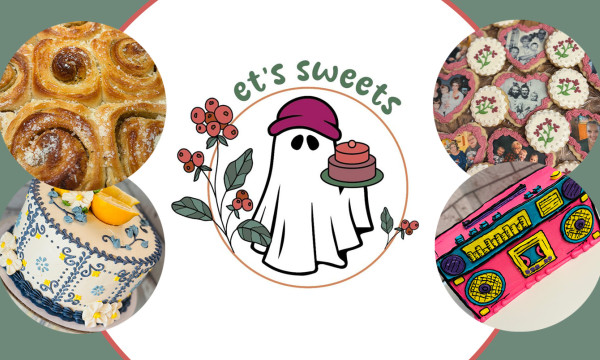 et's sweets logo with pictures of baked goods